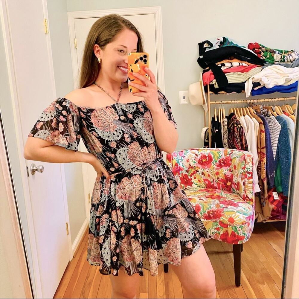 LoveShackFancy Floral Mini Dress XS